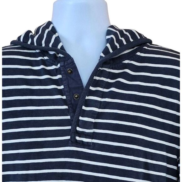 J. Crew Striped Hooded Pullover Sweatshirt Medium preppy outdoor   party school - Picture 3 of 8